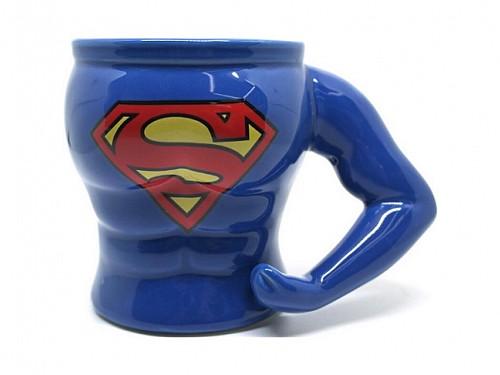 Κεραμική κούπα Superman 3D, χωρητικότητα 300ml, σε μπλε χρώμα, διαστάσεις 13.4x8x9.7 εκατοστά