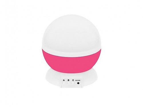 Rotating Night Room Light with Projector Starry Sky in pink, 12.7x13.5 cm