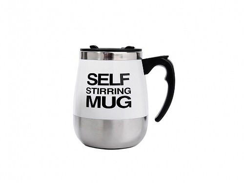Mug that Stir Coffee automatically in white 400ml, Self stirring mug