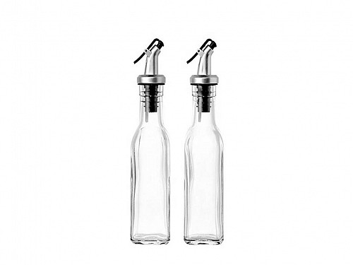 Set of Glass Bottles of 2 pieces Oil and Vinegar, Oil vinegar set