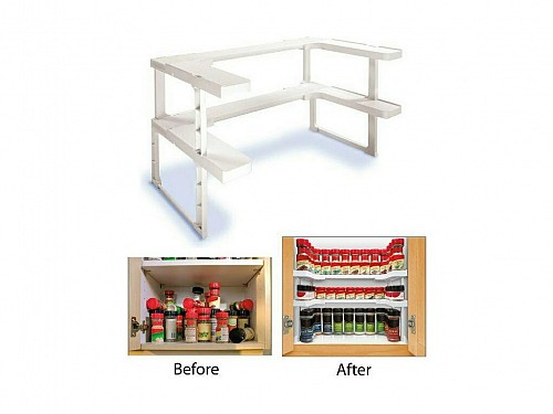 Organizer for Spices, Cosmetics and Medicines in white, Spicy Shelf