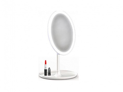 Andowl Rechargeable oval LED makeup mirror white, Q-T101
