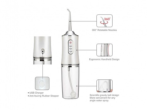 Manual Plaque and Bacteria Remover with water pressure 220ml, Oral irrigator